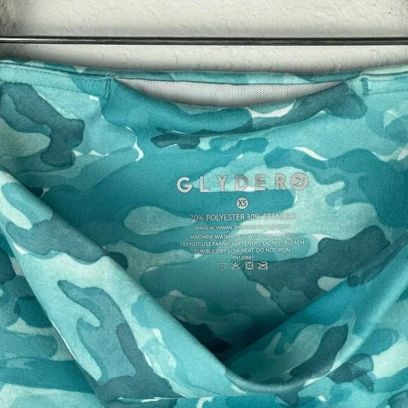 GLYDER Leggings Women's Sz XS High Power II H2O High Rise Cropped Camo Blue - Picture 10 of 10